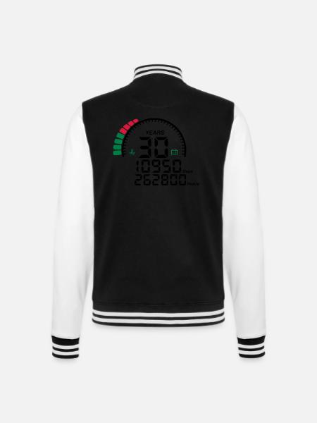 years 30 years anniversary meter - College Sweat Jacket - black/white