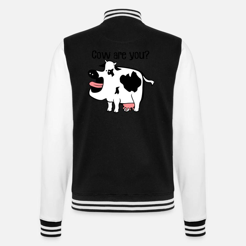 Kuh sind Sie? - College-Sweatjacke - Schwarz/Weiß