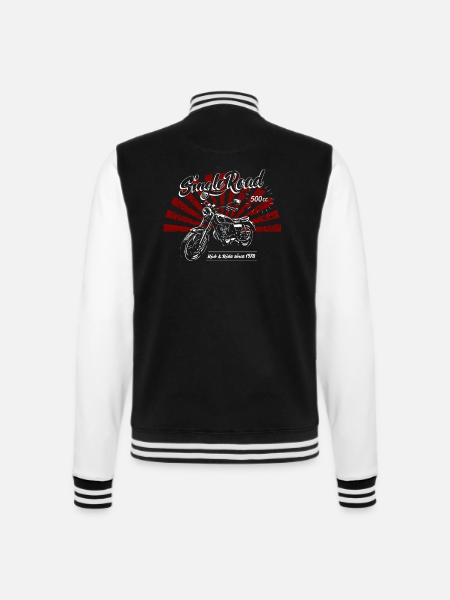 single road - College-Sweatjacke - Schwarz/Weiß
