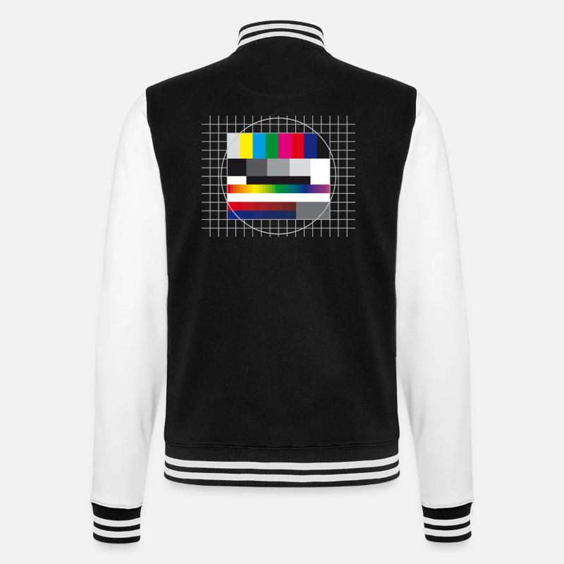 Testbild - College-Sweatjacke - Schwarz/Weiß