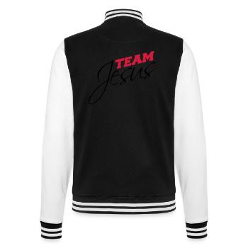 Catholic Team Jesus Christ Christ Evangelical - College Sweat Jacket - black/white - Back - Marisol (170cm)