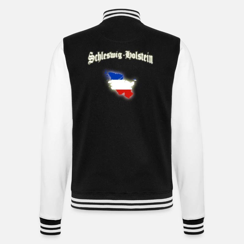 Schleswig-Holstein - College-Sweatjacke - Schwarz/Weiß