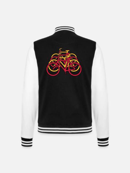 Bicycle art - College Sweat Jacket - black/white