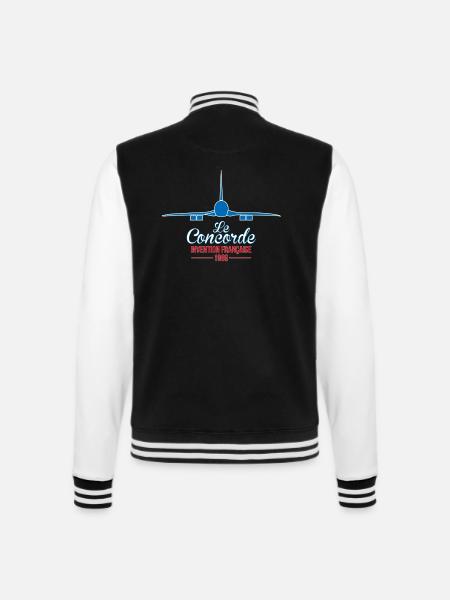 France bleu blanc rouge Le Concorde - Veste Teddy - noir/blanc