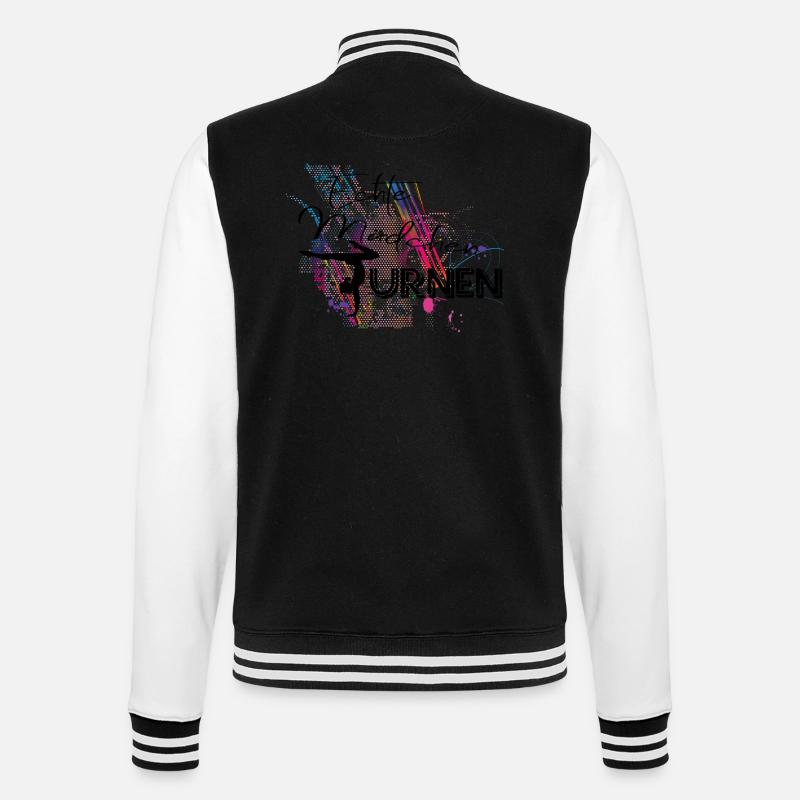 Echte Mädchen Turnen - College-Sweatjacke - Schwarz/Weiß