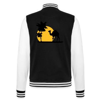 Camel - Kamel - Dromedar - College-Sweatjacke - Schwarz/Weiß - Hinten - Marisol (170cm)