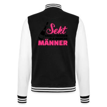 Sekt - College-Sweatjacke - Schwarz/Weiß - Hinten - Marisol (170cm)