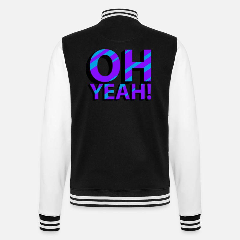 OH YEAH! - College-Sweatjacke - Schwarz/Weiß