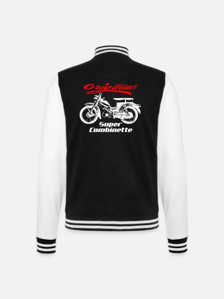 Zündapp Super Cobinette Moped Kult - College-Sweatjacke - Schwarz/Weiß