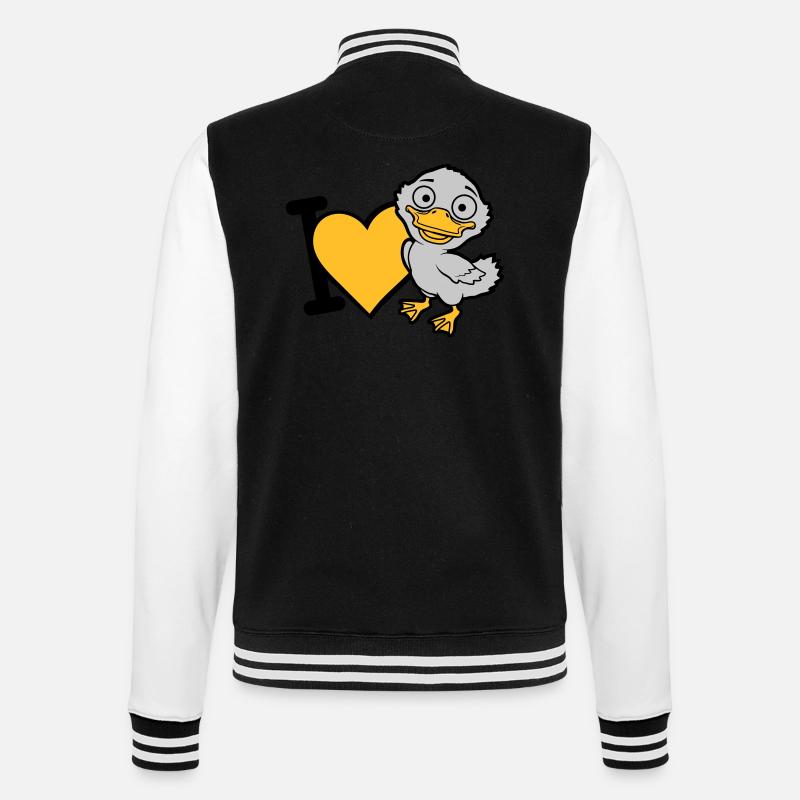J’adore ducklings Comic - Veste Teddy - noir/blanc