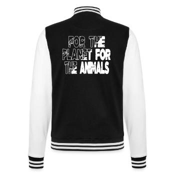 present idea present vegetable birthday earth - College-Sweatjacke - Schwarz/Weiß - Hinten - Marisol (170cm)