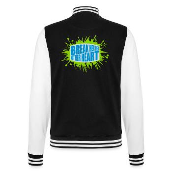 break her bed Zitat - College-Sweatjacke - Schwarz/Weiß - Hinten - Marisol (170cm)