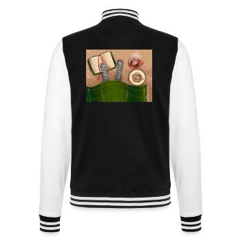 Perfekter Tag - College-Sweatjacke - Schwarz/Weiß - Hinten - Marisol (170cm)