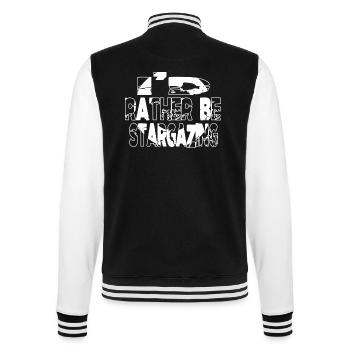 believe night sky space travel astronomy stuff - College-Sweatjacke - Schwarz/Weiß - Hinten - Marisol (170cm)