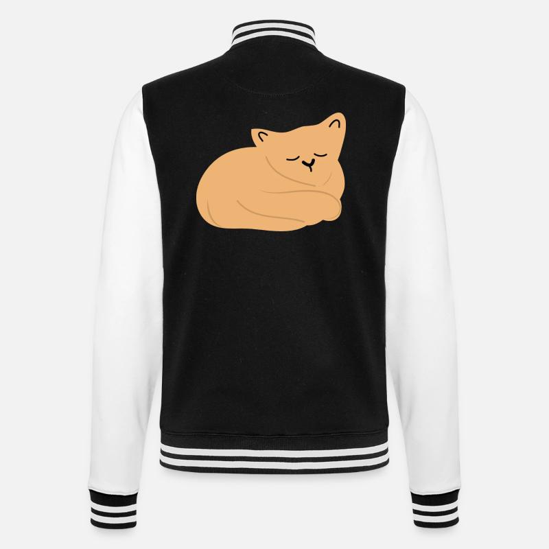 Bébé chat endormi2 - Veste Teddy - noir/blanc
