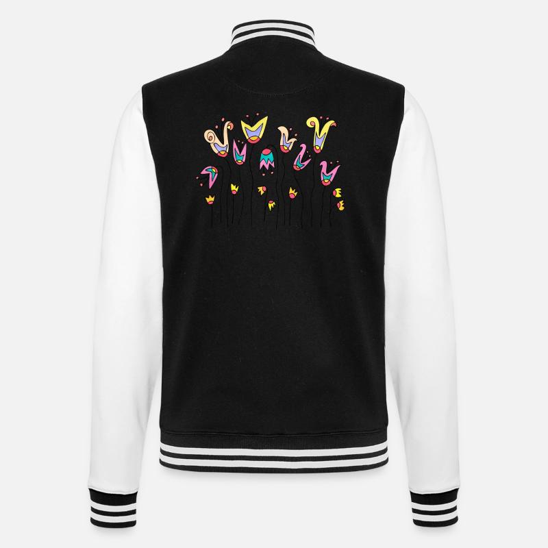 Fleur - Veste Teddy - noir/blanc