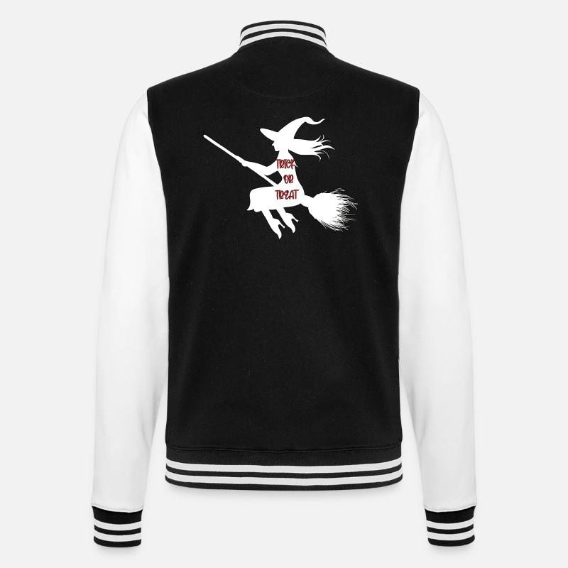 Süßes oder Saures Hexe - College-Sweatjacke - Schwarz/Weiß