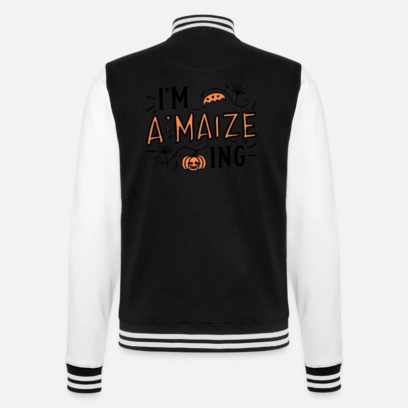 Ich bin A-Mais - College-Sweatjacke - Schwarz/Weiß