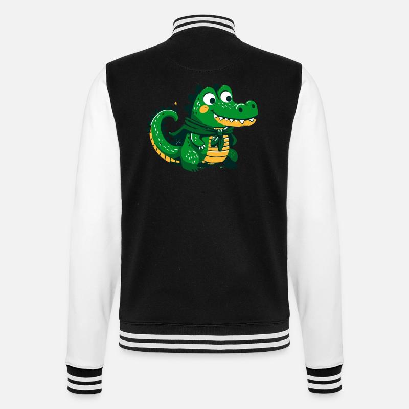 Alligator mignon avec cape - Veste Teddy - noir/blanc