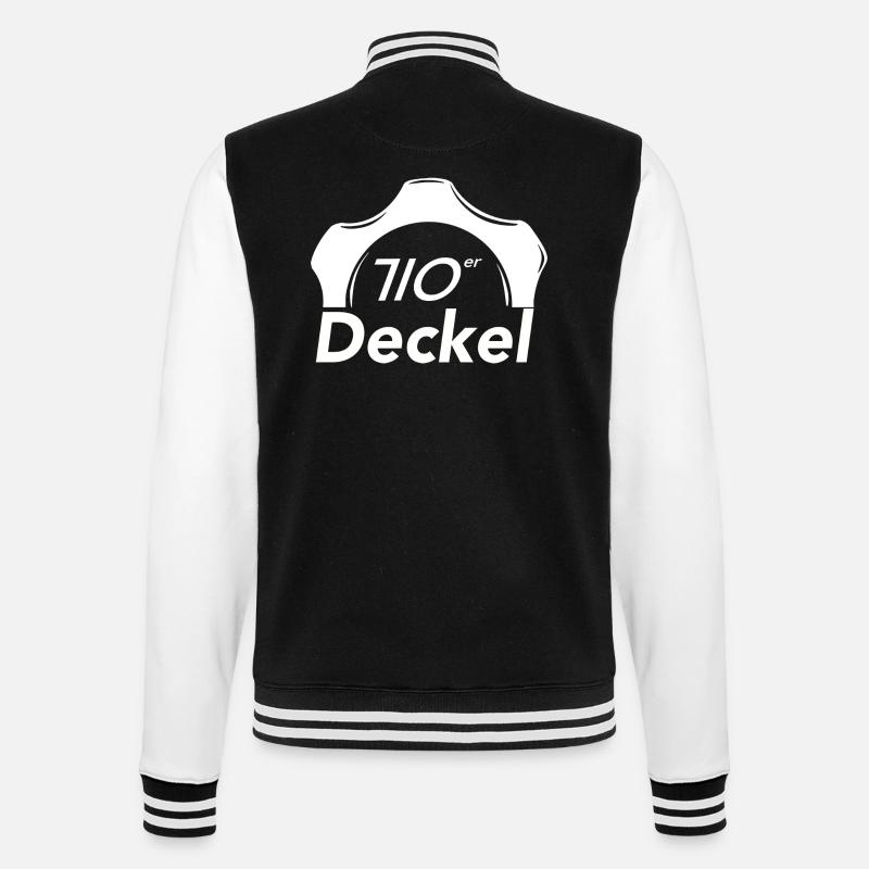 710er Deckel - College-Sweatjacke - Schwarz/Weiß