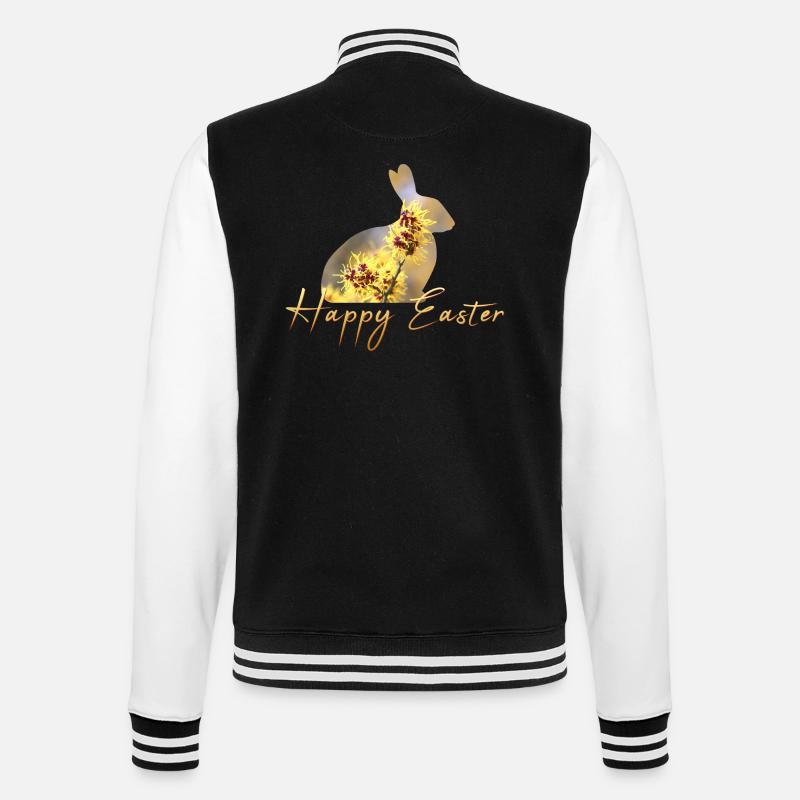 Happy Easter rabbit - College Sweat Jacket - black/white