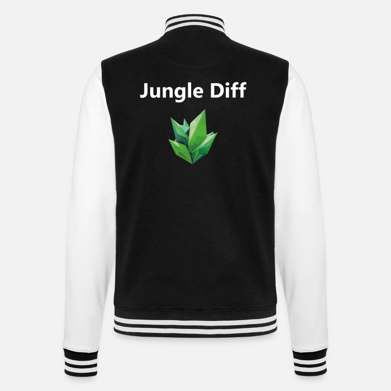 league legend Jungle Diff Weiß - College-Sweatjacke - Schwarz/Weiß