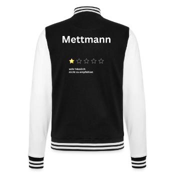 Mettmann 1star - College-Sweatjacke - Schwarz/Weiß - Hinten - Marisol (170cm)