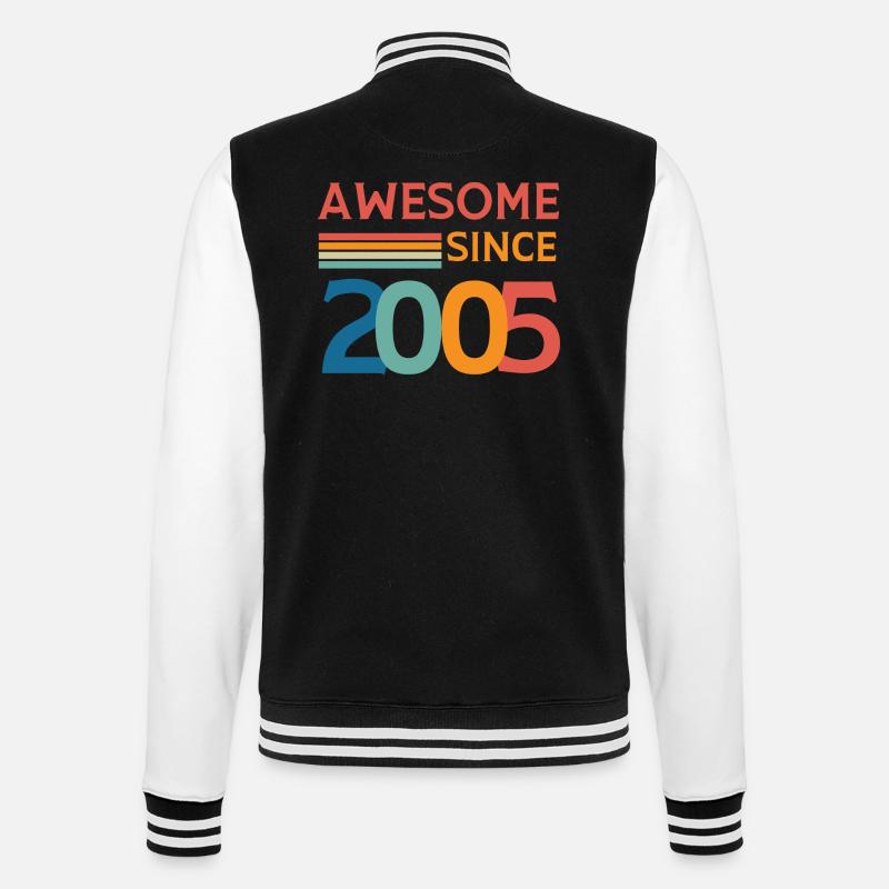 Awesome since 2005 - Veste Teddy - noir/blanc