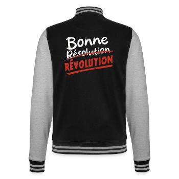 Révolution - Veste Teddy - noir/gris chiné - Dos - Marisol (170cm)