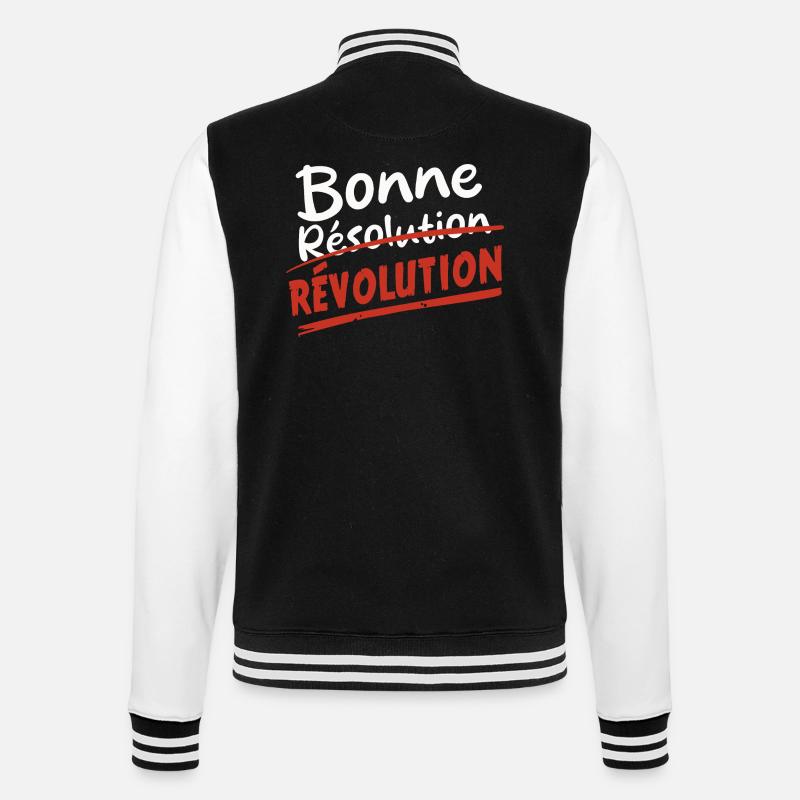 Révolution - Veste Teddy - noir/blanc