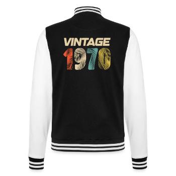 Vintage 1970 Retro - Best-seller - Veste Teddy - noir/blanc - Dos - Marisol (170cm)