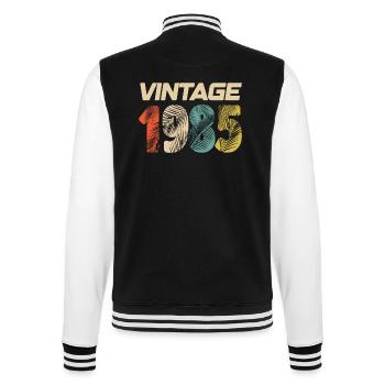 Vintage 1985 Retro - Bestseller - College-Sweatjacke - Schwarz/Weiß - Hinten - Marisol (170cm)