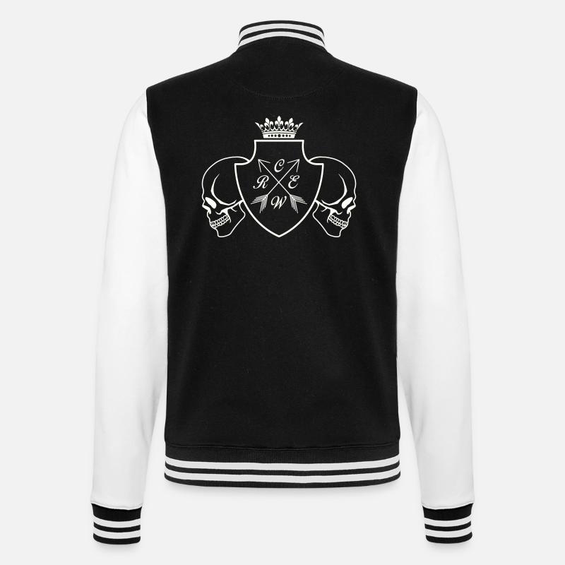 crew skull - College-Sweatjacke - Schwarz/Weiß