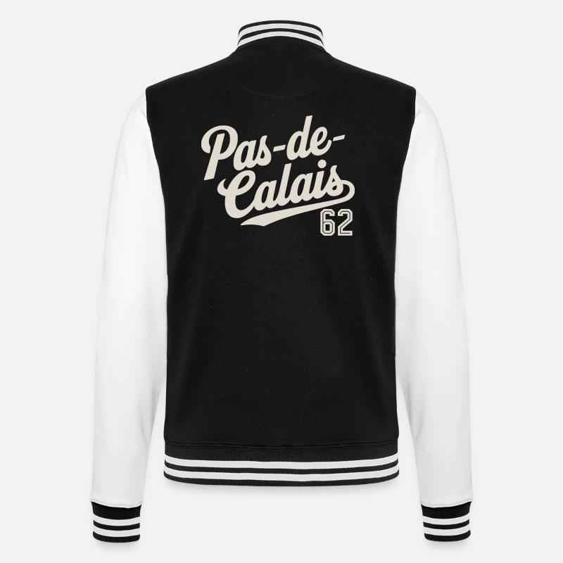 Pas-de-Calais (62) - Veste Teddy - noir/blanc
