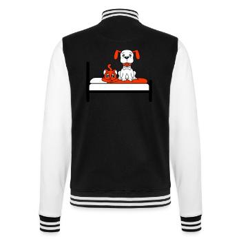 Lit pour chien Chat Deux amis Équipe Chaton 2 Équipage - Veste Teddy - noir/blanc - Dos - Marisol (170cm)