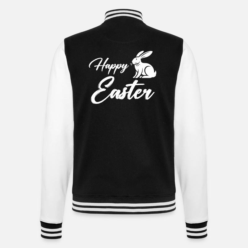 Lapin Joyeuses Pâques - Veste Teddy - noir/blanc