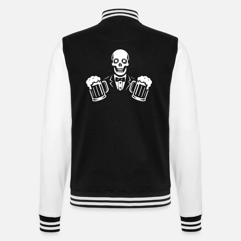 Bräutigam Bier Hochzeit - College-Sweatjacke - Schwarz/Weiß