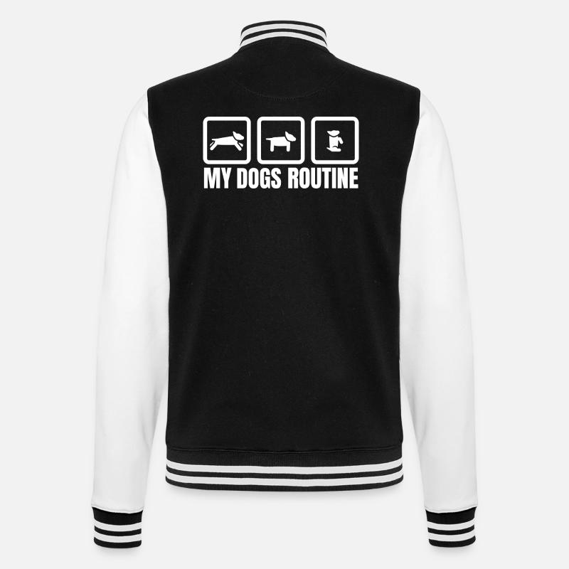 My Dogs Routine - College-Sweatjacke - Schwarz/Weiß