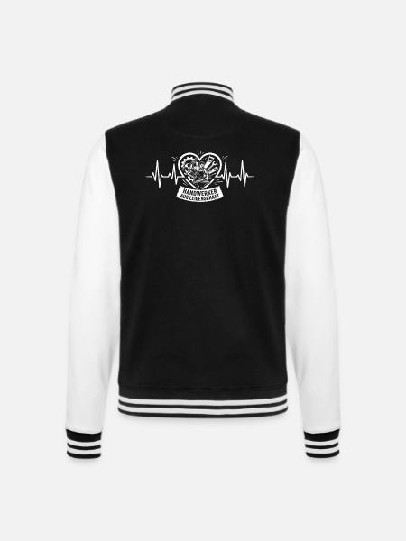 Handwerker aus Leidenschaft, Handwerk Geschenkidee - College-Sweatjacke - Schwarz/Weiß