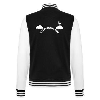 Baby Loading 2027 Storch - College-Sweatjacke - Schwarz/Weiß - Hinten - Marisol (170cm)