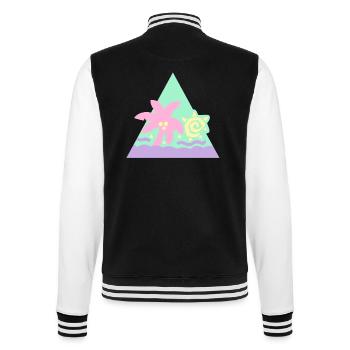 Glitter Hair Flair [Pastel] - College Sweat Jacket - black/white - Back - Marisol (170cm)