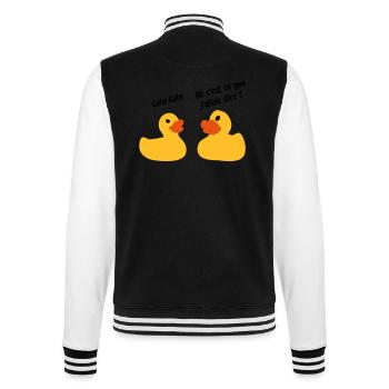 Duck - College Sweat Jacket - black/white - Back - Marisol (170cm)