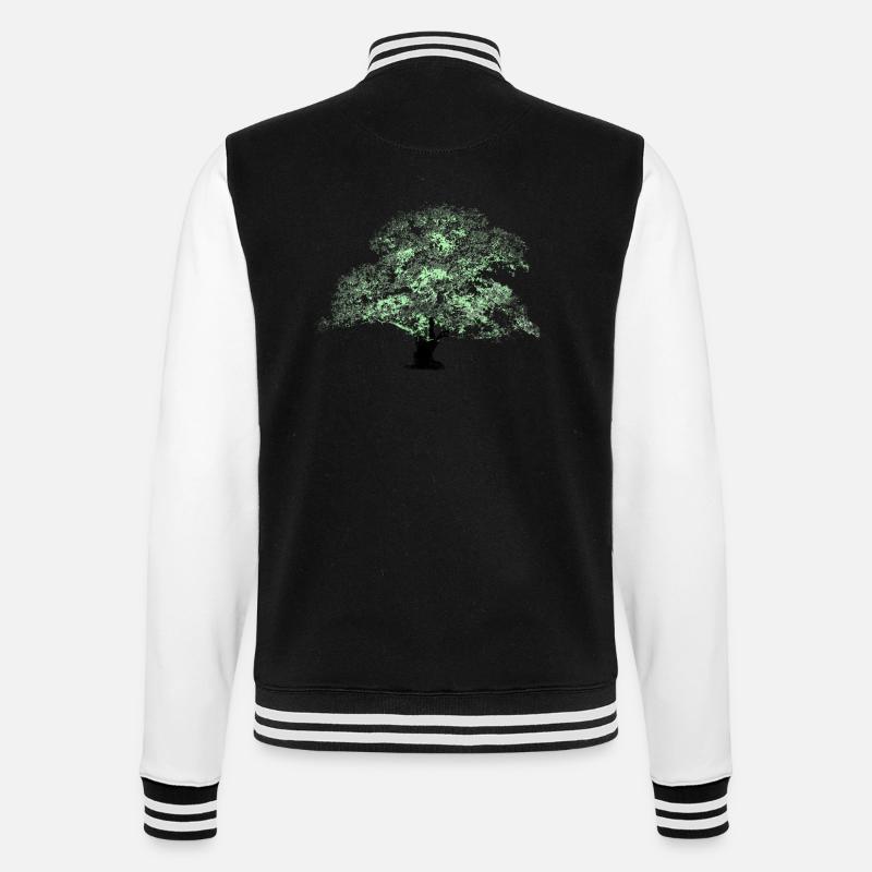 Oaktree - College-Sweatjacke - Schwarz/Weiß