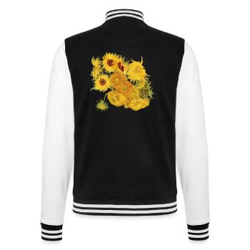 Vincent van Gogh Sunflowers Sunflowers Art Art - College Sweat Jacket - black/white - Back - Marisol (170cm)