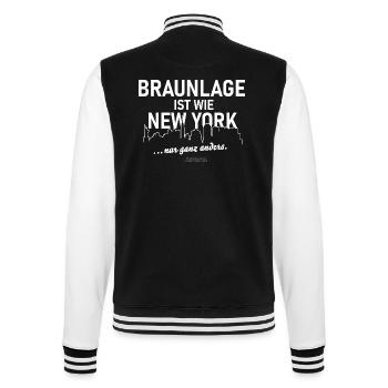 Braunlage ist wie New York - College-Sweatjacke - Schwarz/Weiß - Hinten - Marisol (170cm)