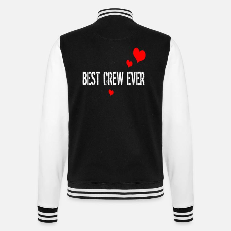BEST CREW EVER - College Sweat Jacket - black/white