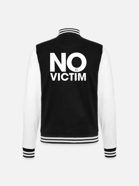 Victim white breast emblem - College-Sweatjacke - Schwarz/Weiß