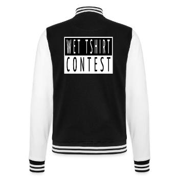 black pet cat butt tshirts cat owner gift idea - College-Sweatjacke - Schwarz/Weiß - Hinten - Marisol (170cm)