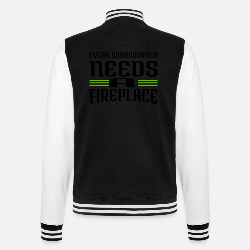 jackhammer apprentice birthday present - College-Sweatjacke - Schwarz/Weiß