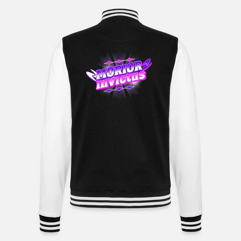 Morior Invictus - College Sweat Jacket - black/white
